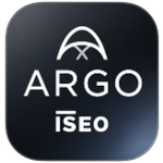 ISEO ARGO Access Management App Icon ISEO ARGO access management app icon on a dark rounded-square background.
