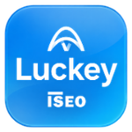 ISEO Luckey Enterprise Access App Icon ISEO Luckey enterprise access management app icon on a blue rounded-square background.